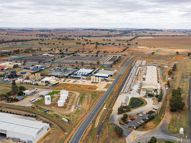 Aerial shot of Wagga Wagga