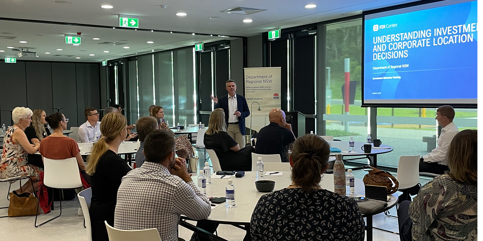 Andreas Dressler presenting at an investment attraction training workshop to local councils in Coffs Harbour