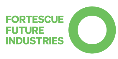 Fortescue Future Industries logo with green text and circle