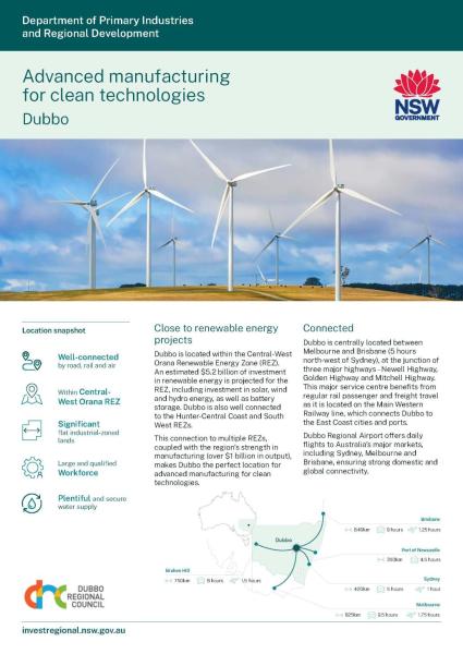 Advanced manufacturing for clean technologies fact sheet