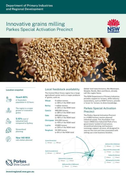 Parkes innovative grains milling fact sheet