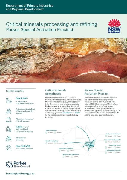 Parkes critical minerals fact sheet